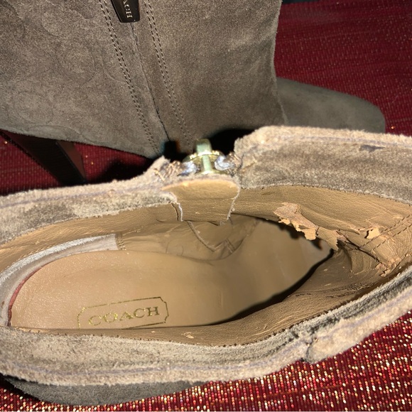 Coach Tan Suede Signature Ankle Boots - Picture 10 of 13